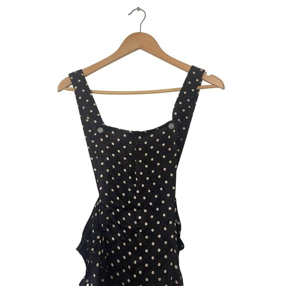 NWT Vintage 90’s Betsy Johnson Wide Leg Polka Dot Overalls Size Medium - Picture 2 of 7